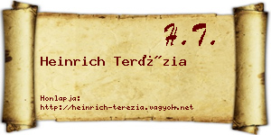 Heinrich Terézia névjegykártya